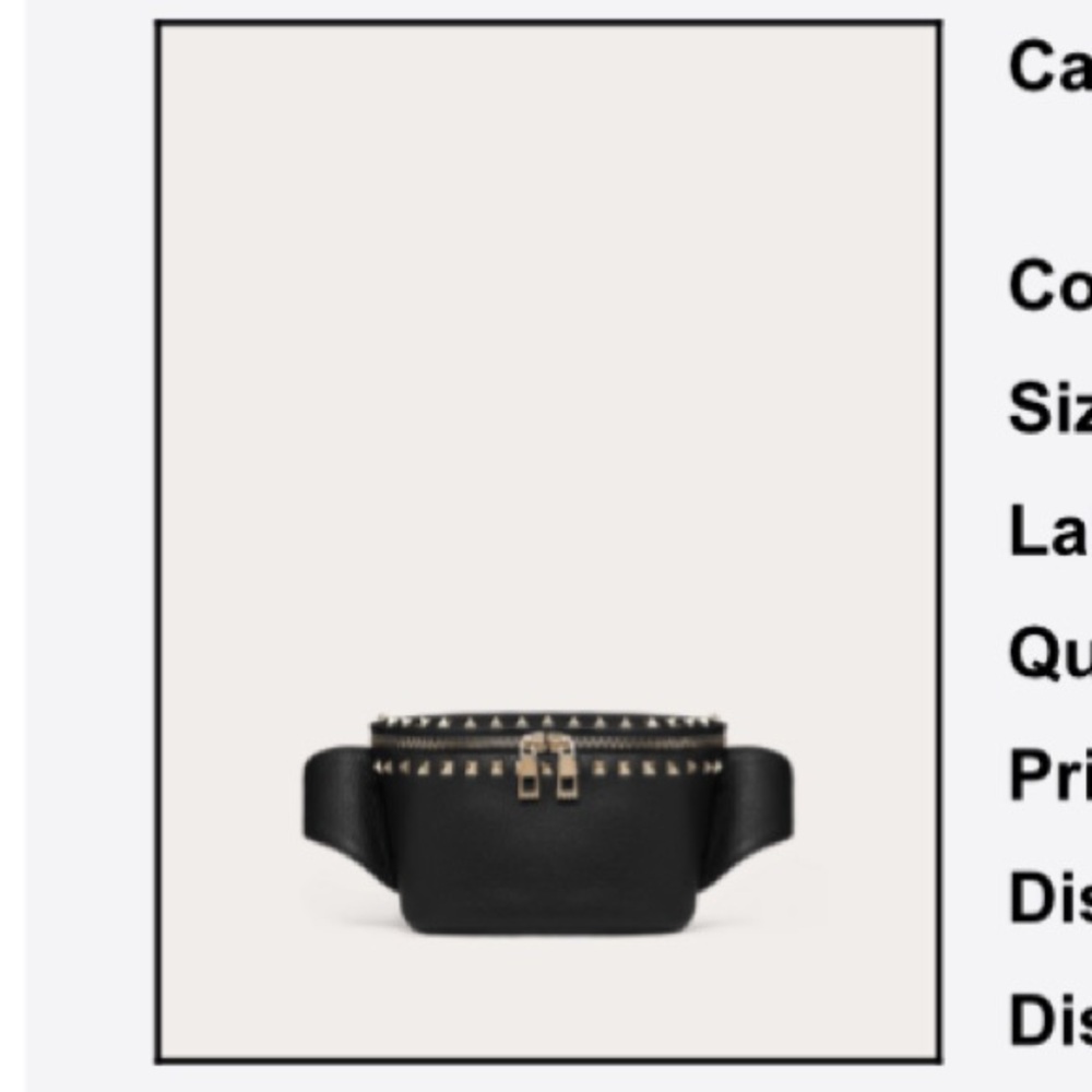 Valentino - Rockstud Grainy Calfskin Belt Bag